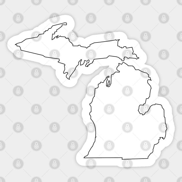 Michigan in White Sticker by somekindofguru